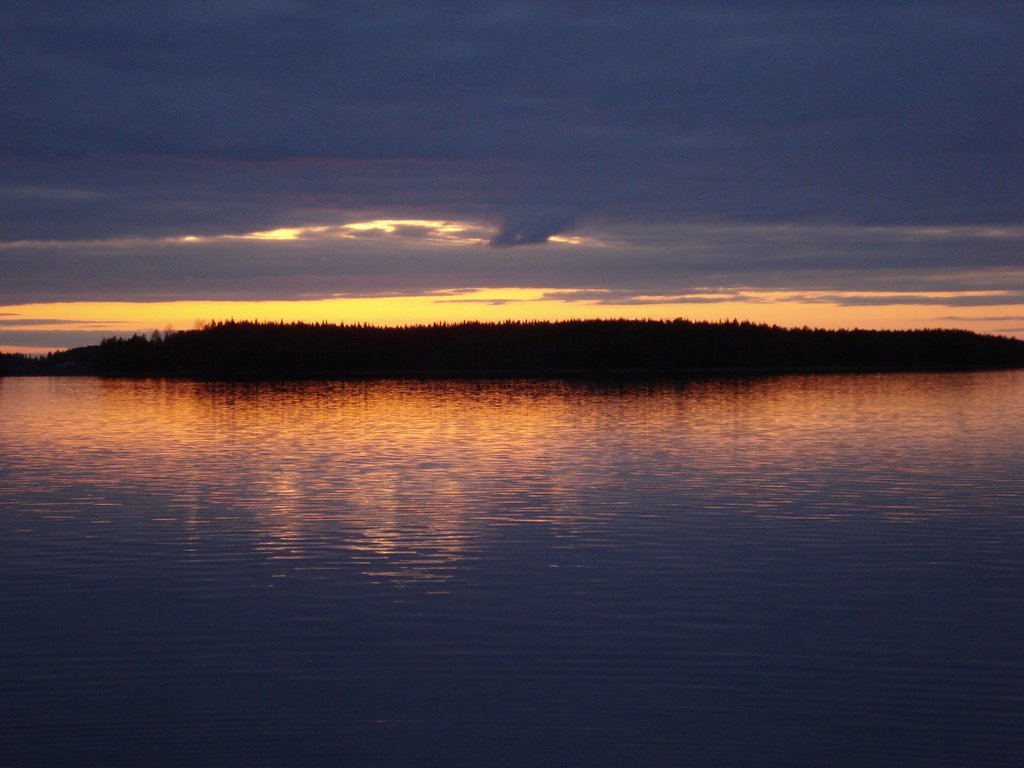 Sunset on lake Saimaa by cedrikovitch