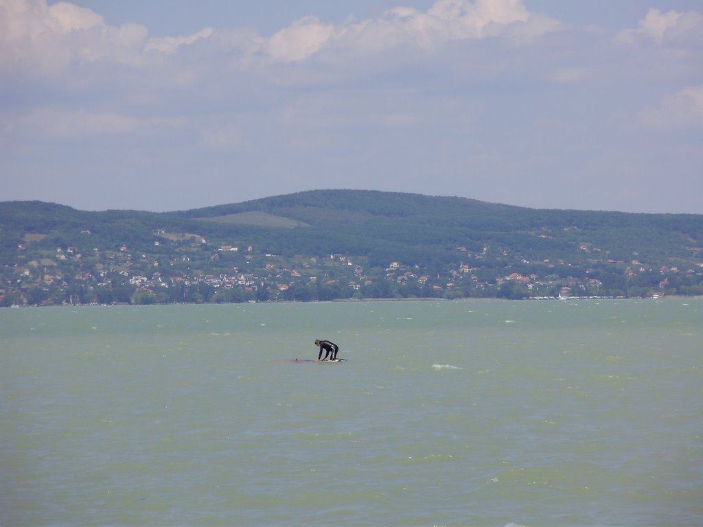 "A" Túloldal... Beside a park and port, lake Balaton, on Balatonboglár ... by Imre Lakat