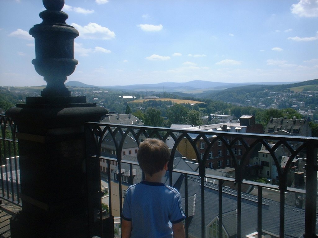 Blick vom Turm der Annenkirche auf das obere Erzgebirge by Thomas Jacobi