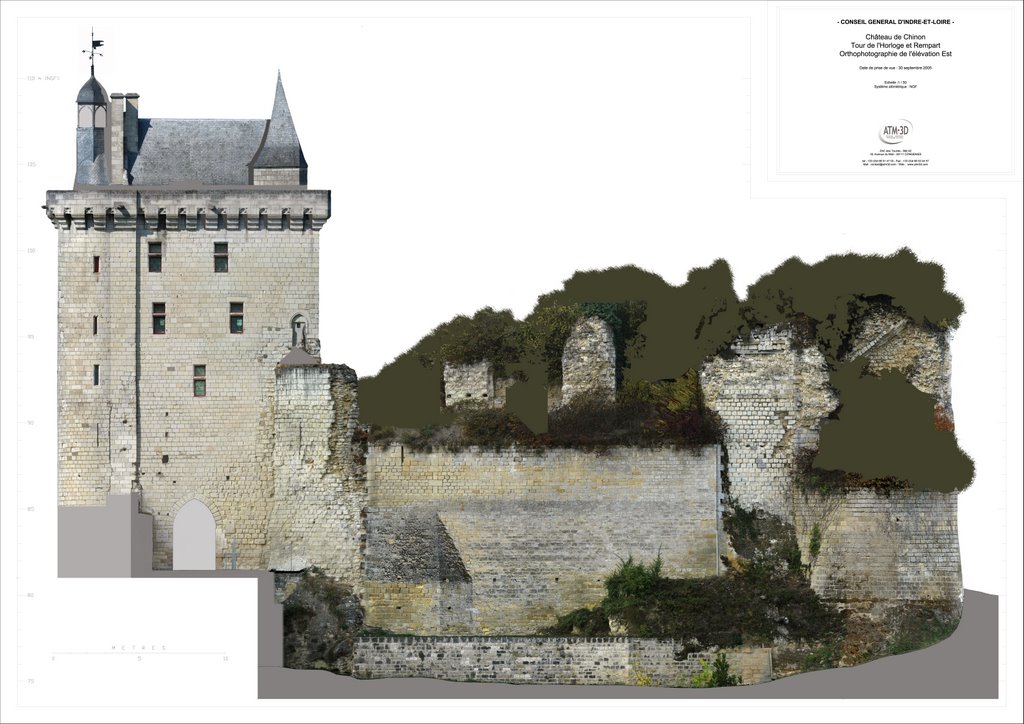 Orthophotographie du Château de Chinon by Bertrand Chazaly