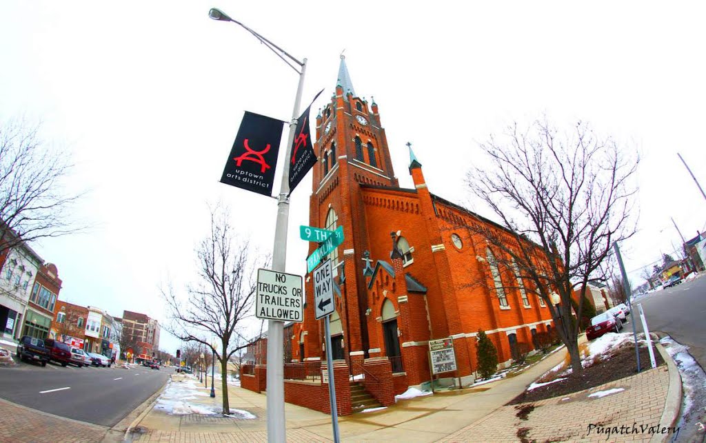 USA,IN,US-IN,Indiana,State of Indiana,Michigan City, St.Paul Lutheran Church, Franklin St X 9 TH St by valery pugatch