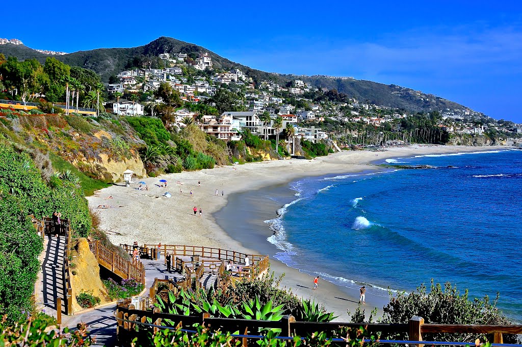 Panorama View of Southern Laguna Beach California USA by robertou