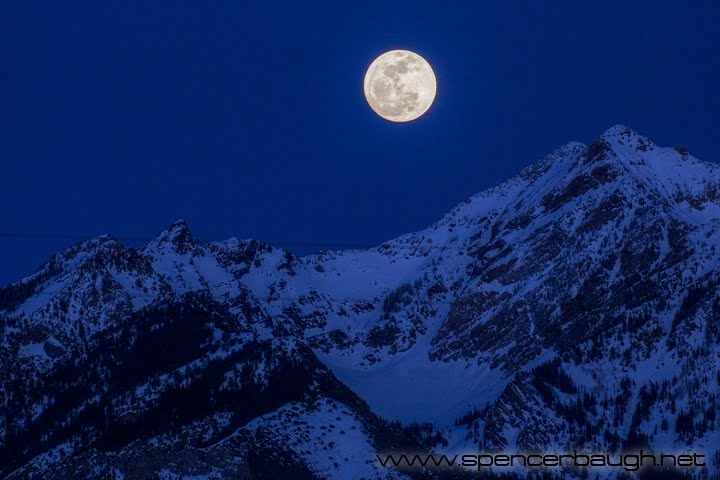 Full moon over twin peaks by spencer baugh