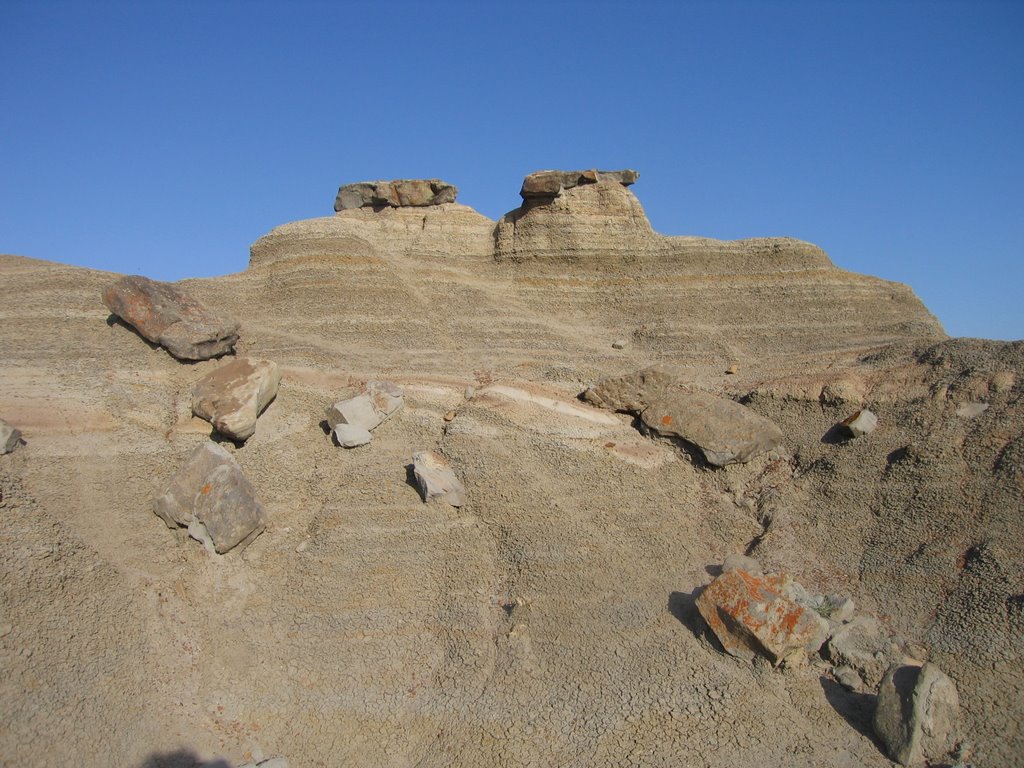 Cap Rocks In the Sky East of Drumheller AB by David Cure-Hryciuk