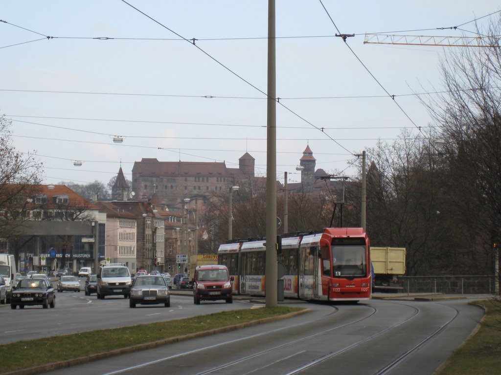 Dennerstr to Spittlertorgraben with Nuremberg castle-1 by alp911