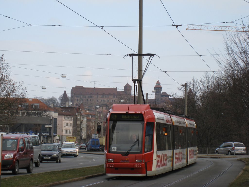 Dennerstr to Spittlertorgraben with Nuremberg castle-2 by alp911