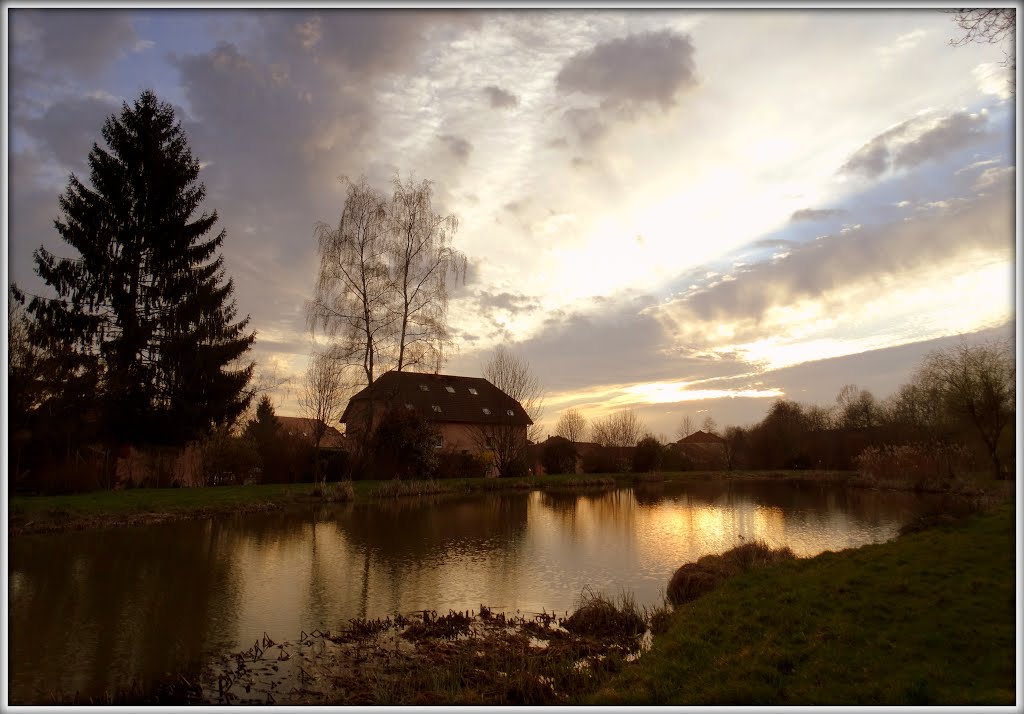 Tóparti alkony / Crépuscule au bord , Champagney by Huppauer László