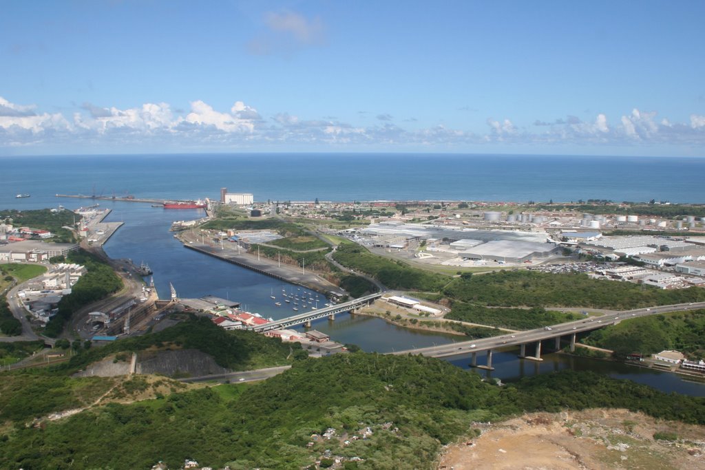 Buffalo River and Harbour East London Eastern Cape South Africa by J Roskilly