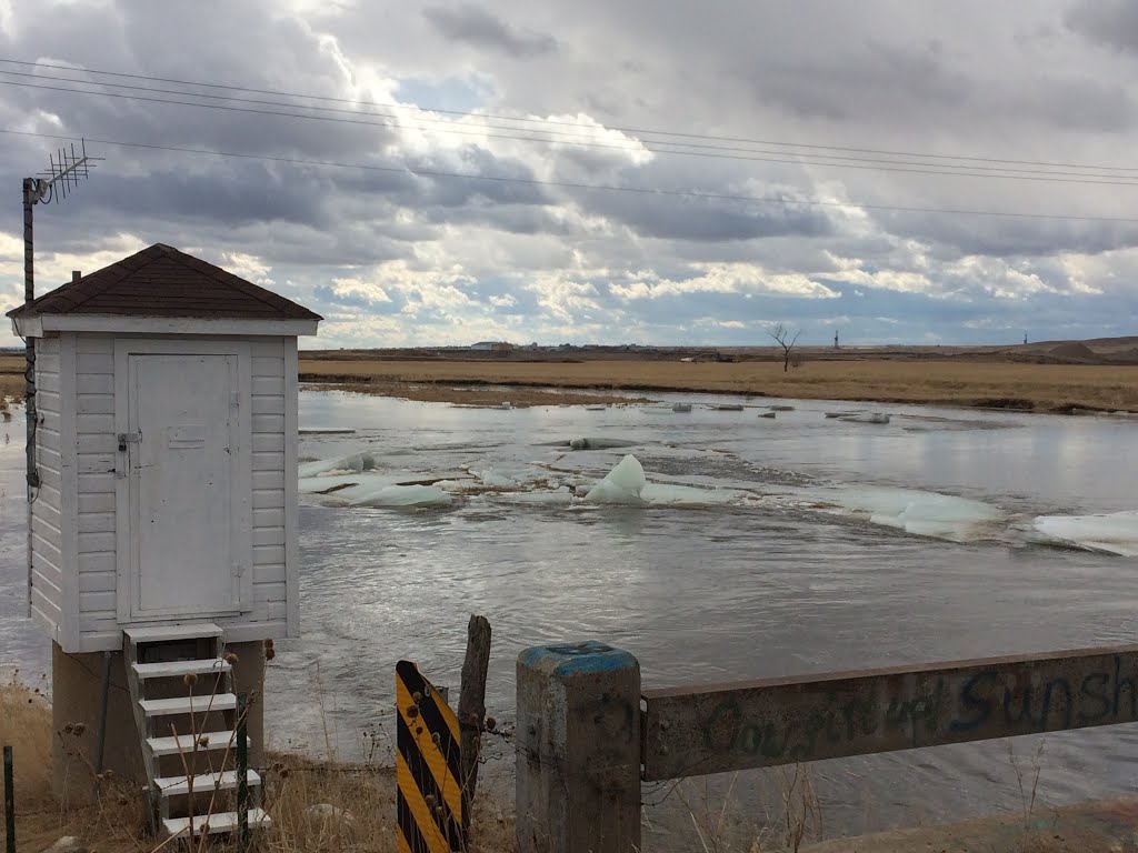 Mini ice bergs in the Little Muddy River, ND by kameron