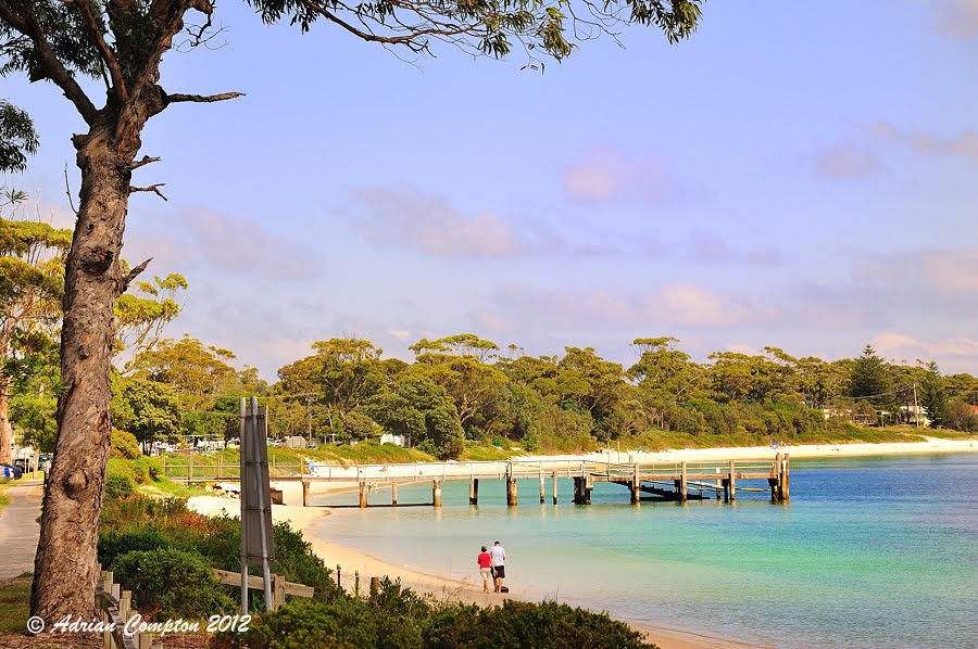 Shoal Bay and wharf. by Adrian Compton