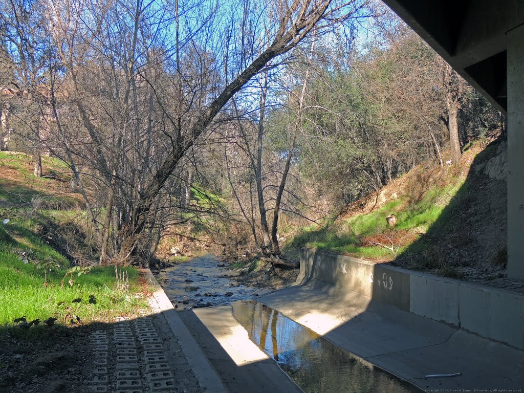 Cement Channel under Freeway - Cirby Creek by Steve Schmorleitz, NationalParkLover.com