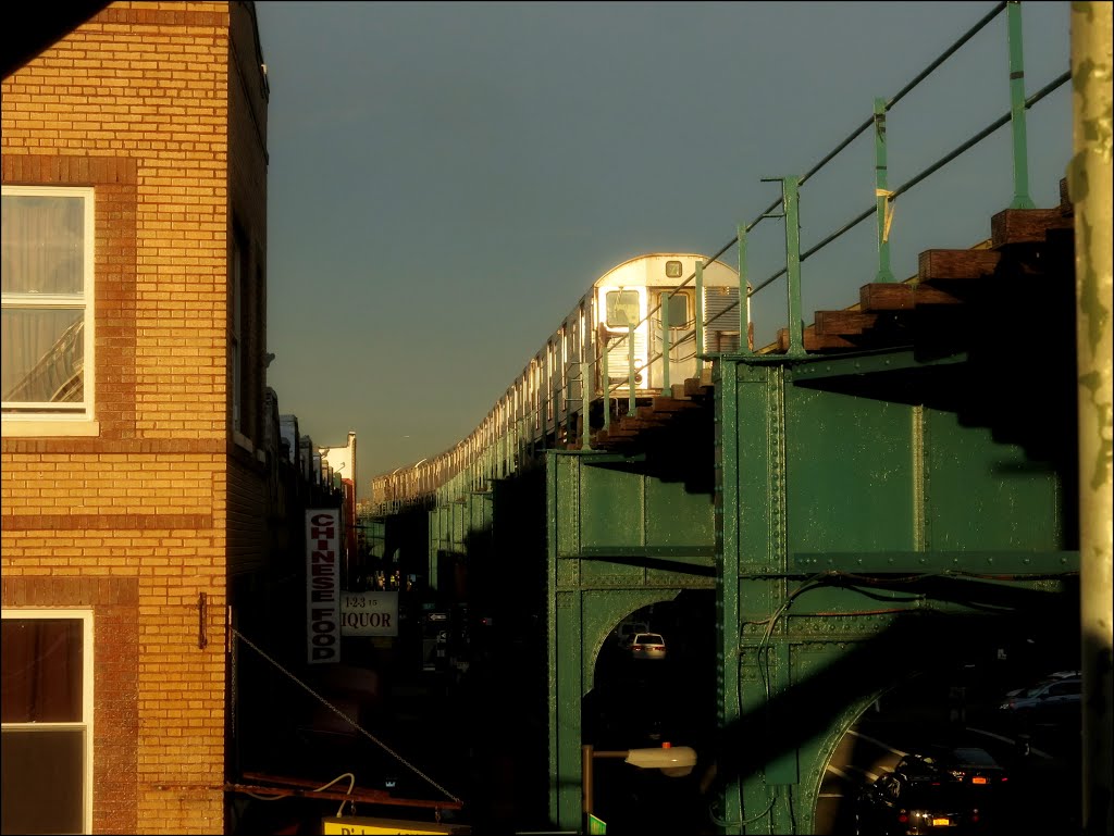 The sunset-Z train by Boris Miller