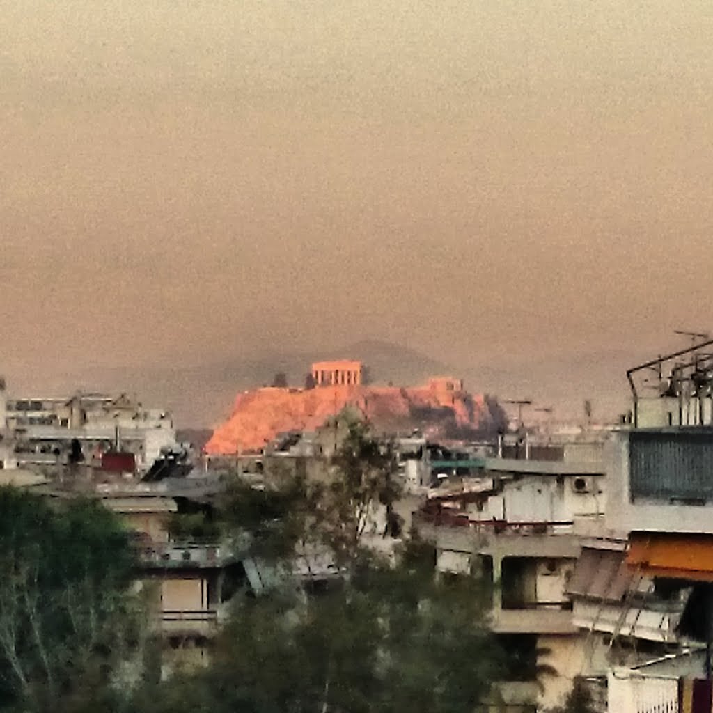 Acropolis pink view! by alexxios