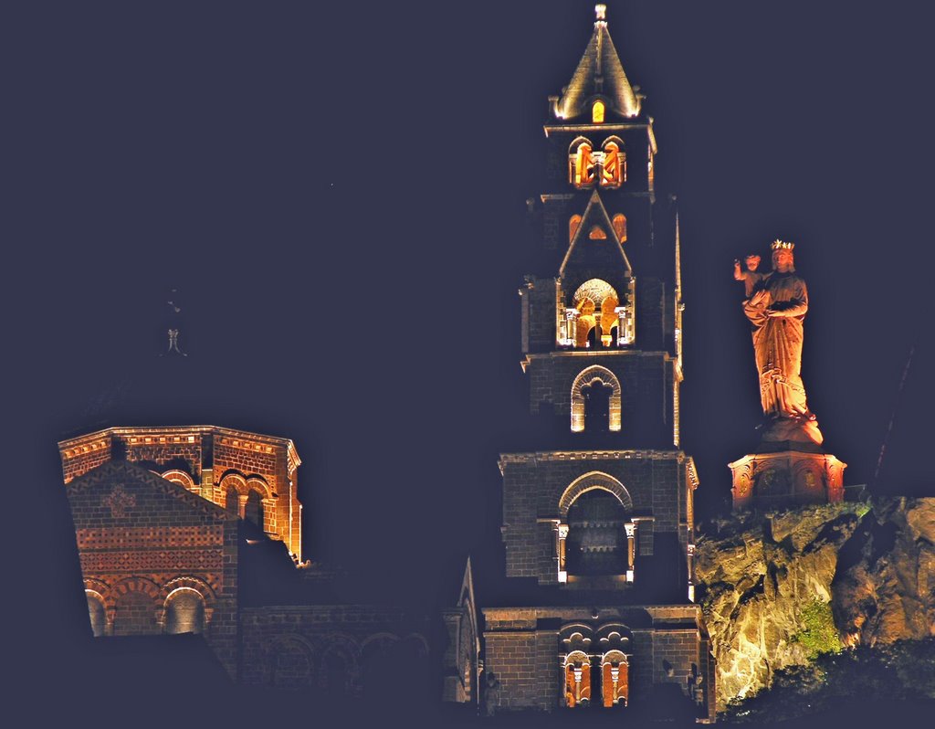 La cathédrale du Puy, la nuit by François Madic