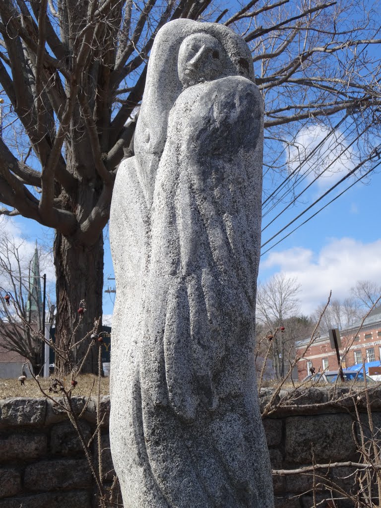 2005 "Woman with Swan", by Lisa Becu; Curtis Memorial Library, Brunswick, Maine by Taoab