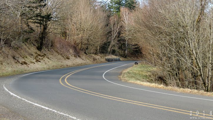 Retaining Wall After Curve, Westbound by A. F. Litt