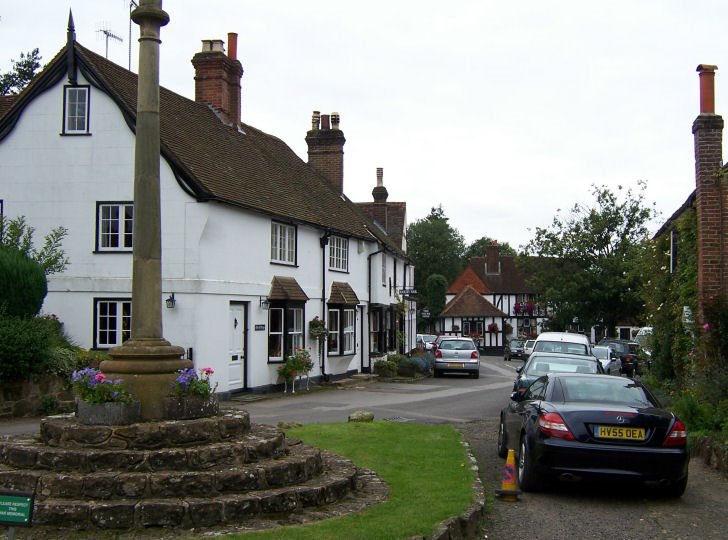 Shere village centre by coalfleet