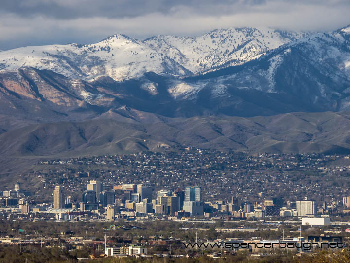 View of salt lake city by spencer baugh