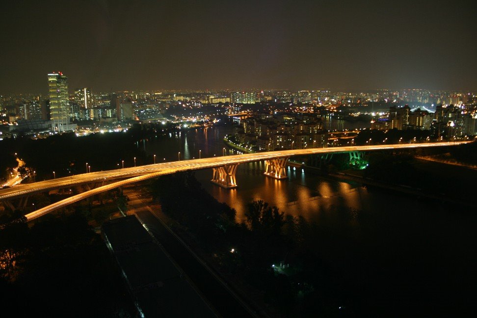 Kallang River from S'pore Flyer (night) by Bok JY