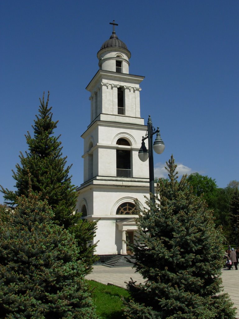 Bell Tower by Christmas Cathedral by Phill McGinn