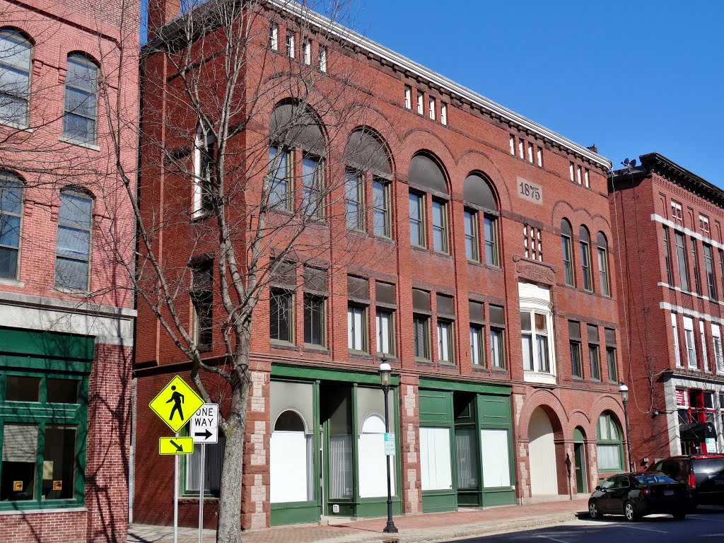 Auburn Commercial Historic District; 1875 Mechanic Savings Bank Building, Main St., Auburn, Maine by Taoab