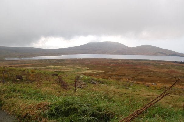 Spelga Dam on a murky day by Gerry Lynch