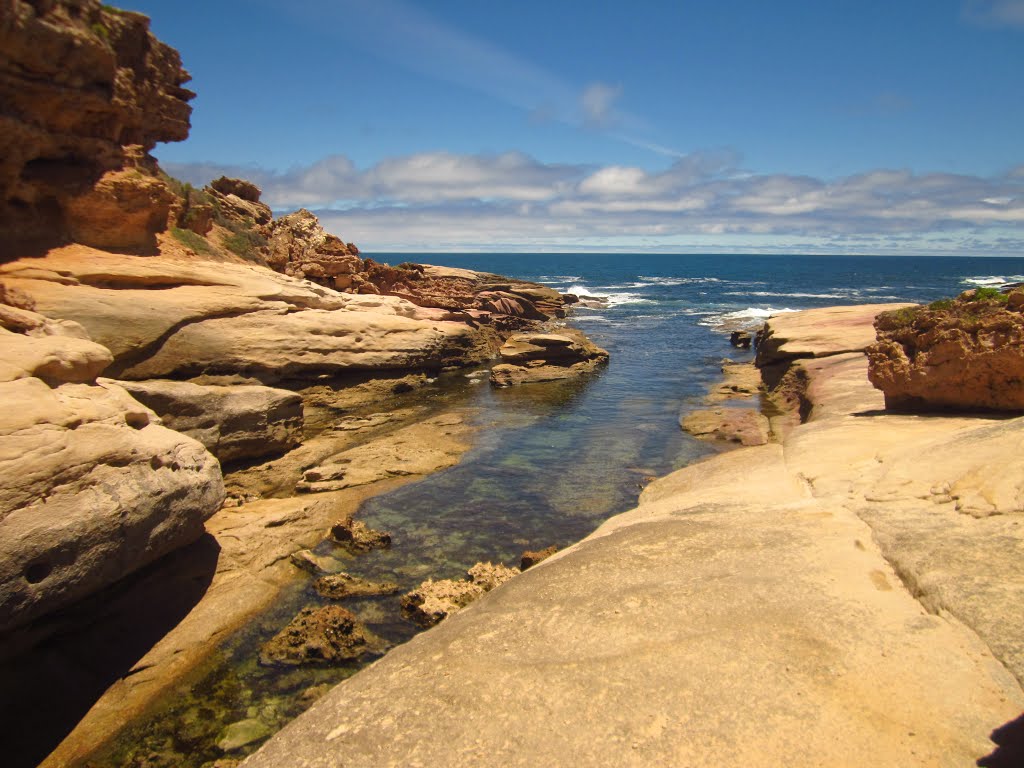 Inlet to Woolshed Cave at Talia Sea Caves near Talia, SA by Jason Boyd