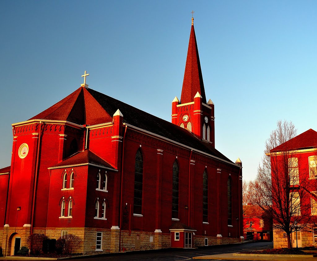 St. Joseph Catholic Church (1868), Leavenworth KS by Juan Brown