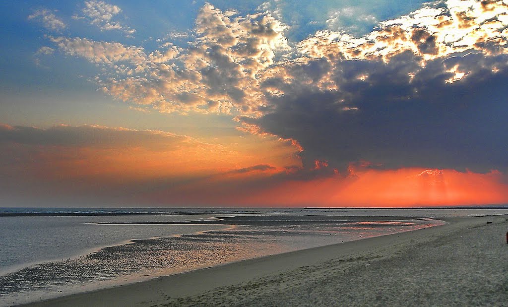 Beach Isla Canela,Guadiana river, border Spain-Portugal by Feika