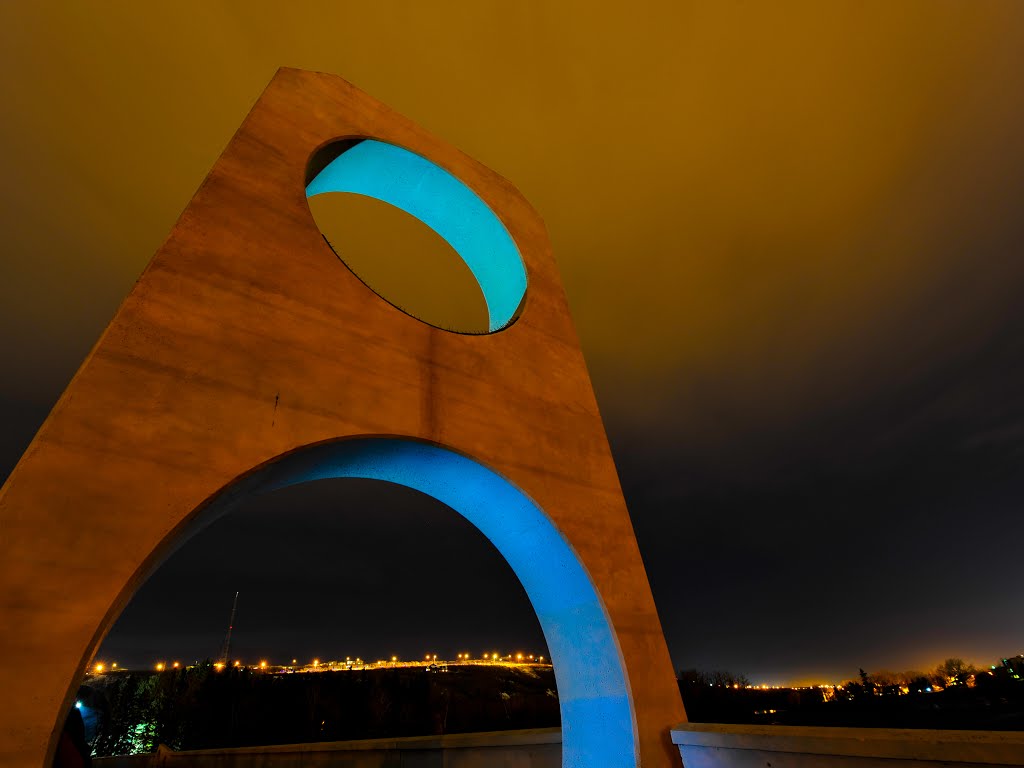 Edworthy Park East Entrance Bridge At Night by Brett Aubrey / Intersite Imaging