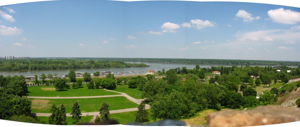 Belgrade Danube and Sava confluence 1 by marjanpanic