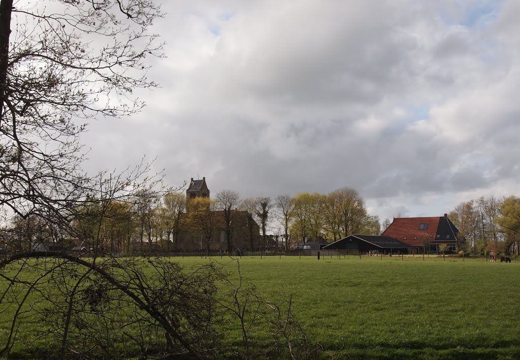 Wolken boven Ritsumazijl. (BB) by Bayke de Vries