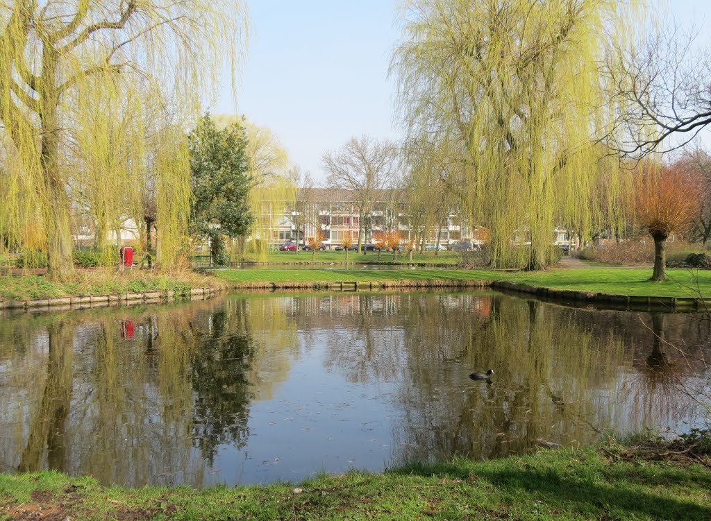 Impressie van buurtparkje bij de von Geusaustraat by Piet Guijt