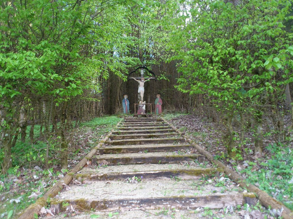 Der Kalvarienberg am Waldrand, südlich Bettbrunn by Raufer