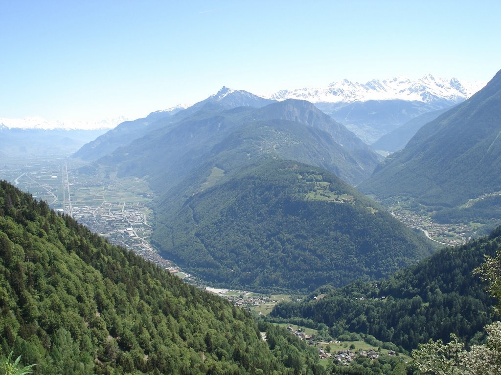 View of Martigny from La Forclaz by tomguiss