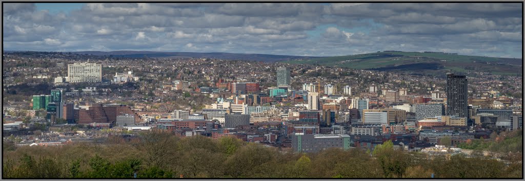 **..Sheffield city centre...... 'Panorama sweep from Lumix TZ-60..** by David.G.Johnson.