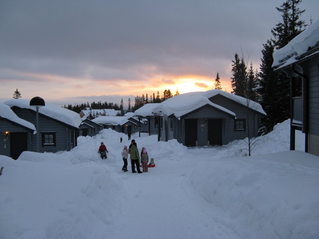 Blå byn i Lindvallen by Magnus Stålesjö