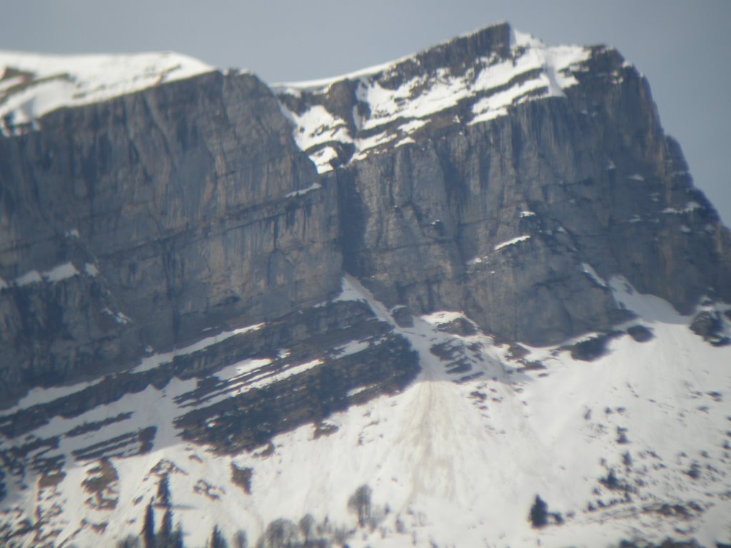 Towards Oberbauenstock (Through one eye piece of a binocular) by daffyd