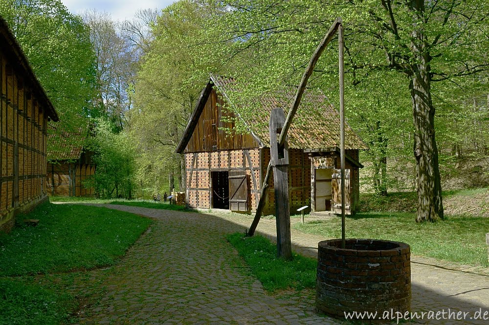 Brunnen mit Holzschuppen (LWL-Freilichtmuseum Detmold) by Almöhi