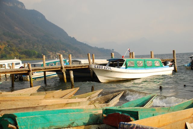 Lake Atitlan Boats in village by WildernessShots.com