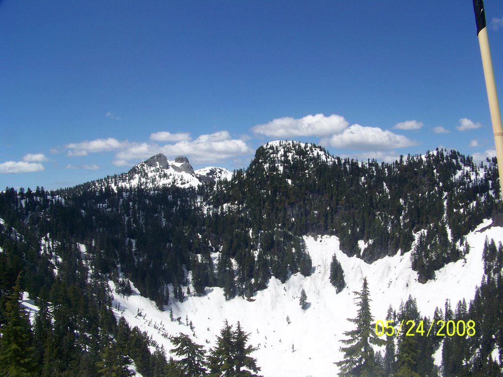 Crown Mountain and Goat Mountain, viewed from Thunderbird Trail by Wester