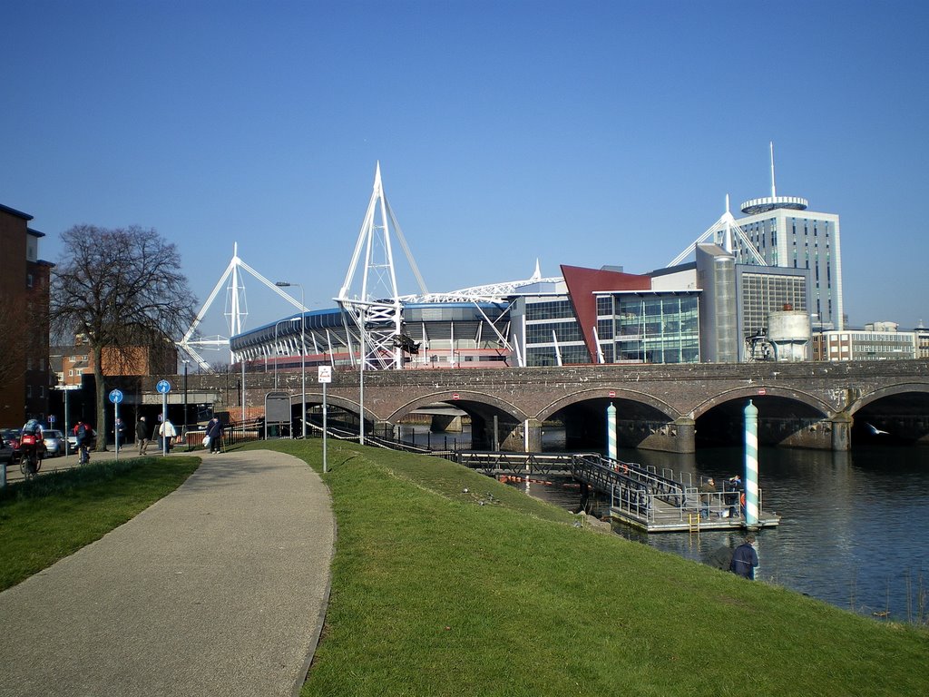 Millennium Stadium, view from Taff Mead Em by Gareth.Stadden