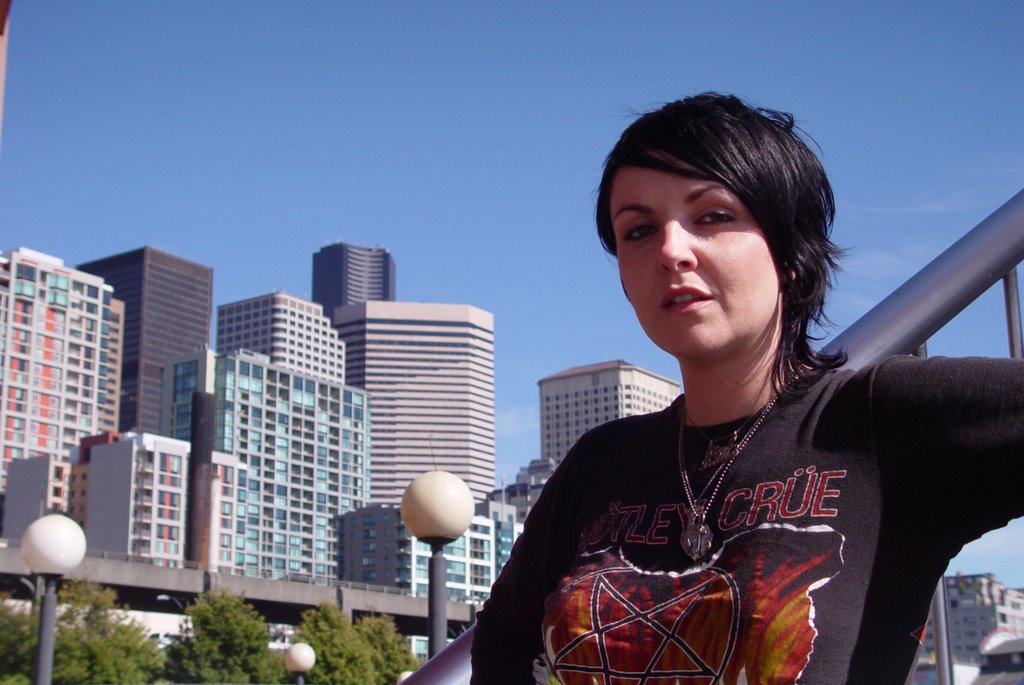 My sister at the waterfront, Seattle by Dave Meech