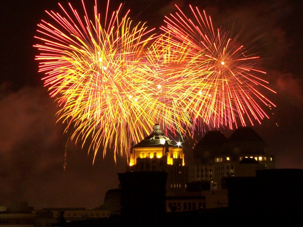 Labor Day Fireworks in Cincinnati, OH by hauxtana