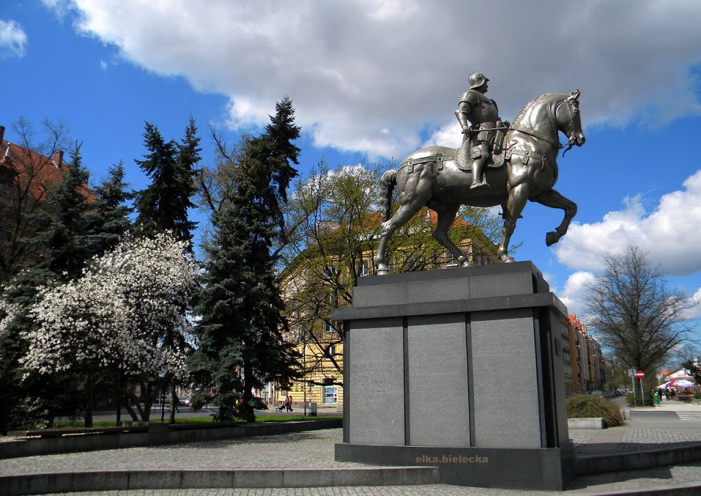 Szczecin -/...Plac LOTNIKÓW.../miastem MAGNOLII...z Pomnikiem Bartolomego Colleoniego by caryca51