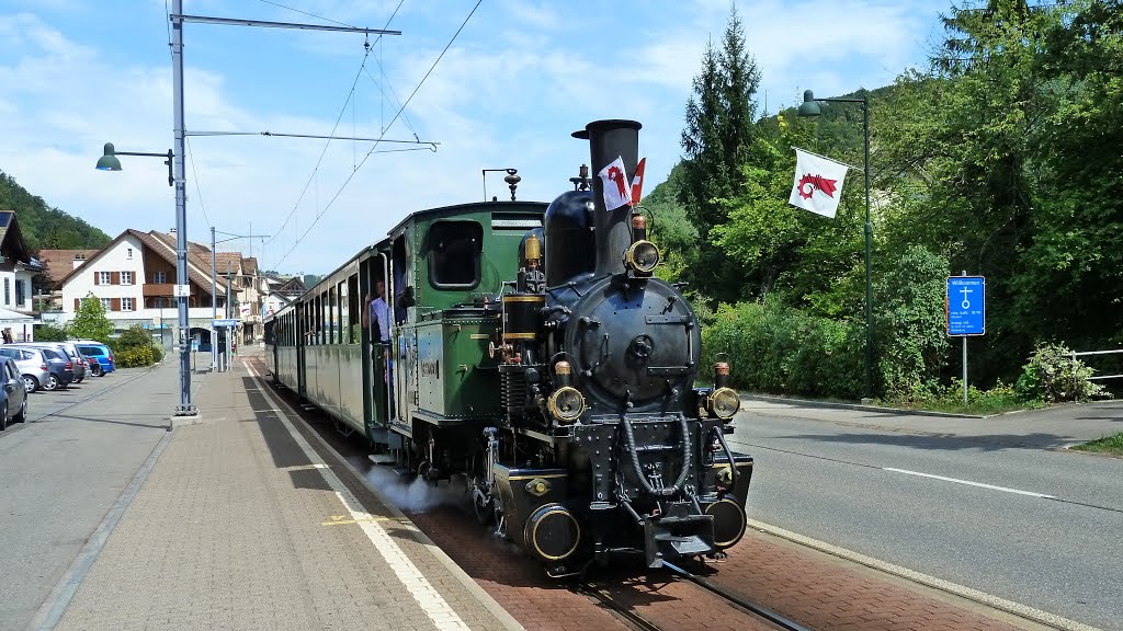 Oberdorf BL (CH); Dampfzug der Waldenburgerbahn (WB) by Günter Wölker