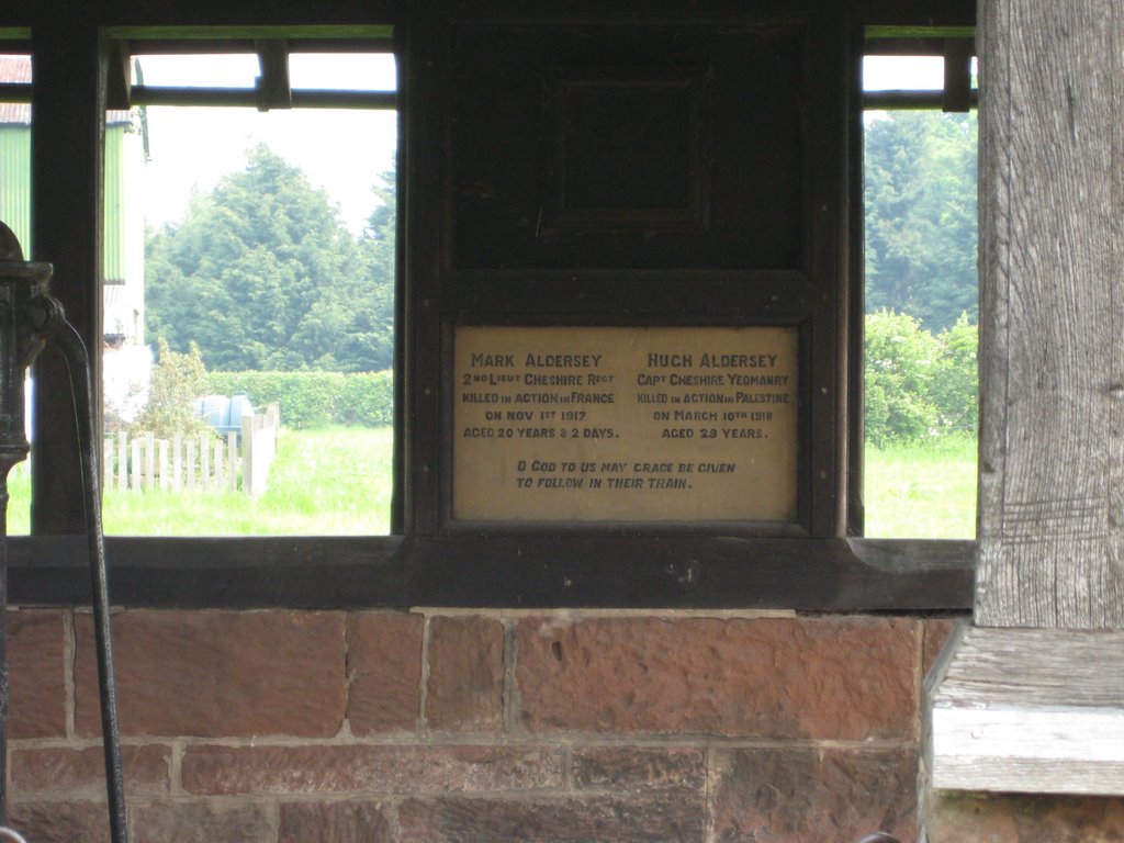 Aldersley Inside a WW1 Memorial by Tony Spendel