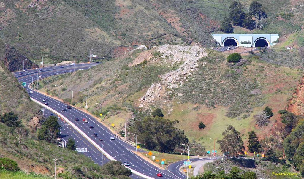 USA,Golden Gate,California,CA,State of California,US-CA,San Francisco,US 1 Tunnels Sausalito by valery pugatch