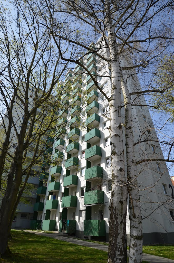 Green balconies by Guenter Hubmann