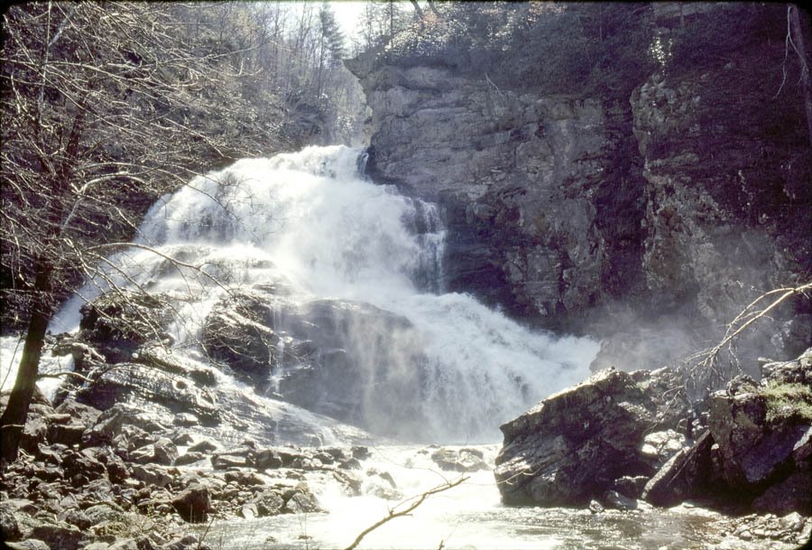 Bottom of Cullasaja FAlls by John Findley